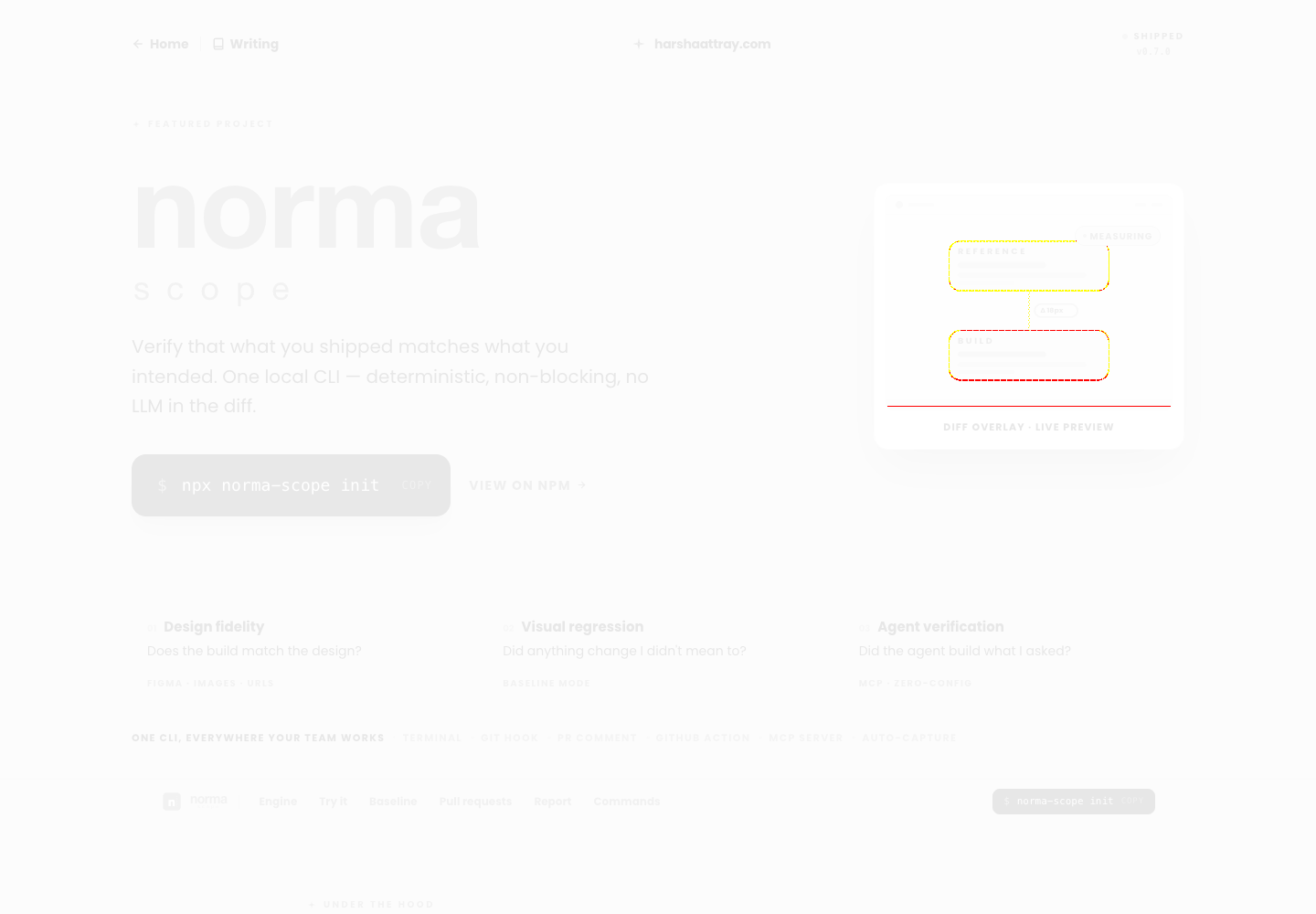 Norma — Product Page — Diff overlay